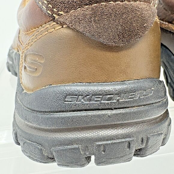 Skechers Mens 8 EW Braver Rayland Loafers Brown Leather Memory Foam‎ Low 64502EW - Picture 7 of 9
